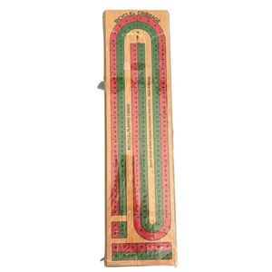 Bicycle Double Track Color Coded Wooden Cribbage Board Game With Pegs *New*
